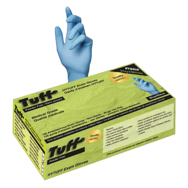 Gloves - Vinyl/Nitrile Disposable Exam Medical Grade Blue 777PF 5MIL X-Large 100/CS