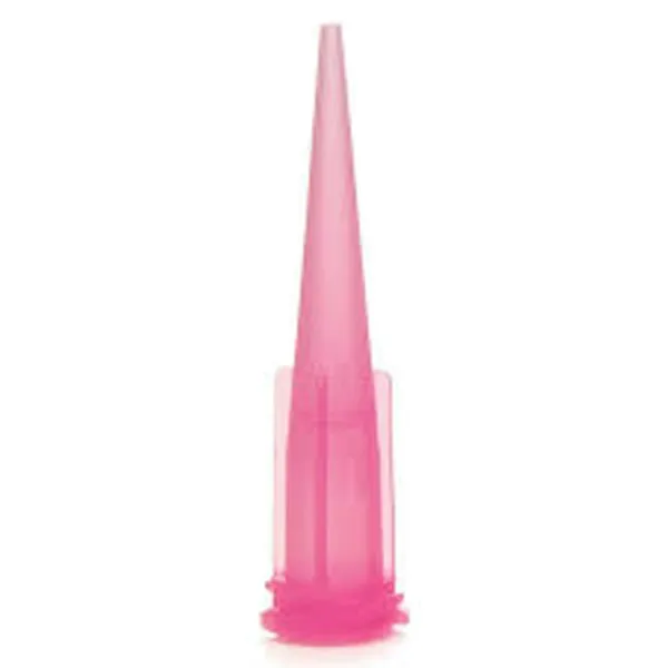 Dispense Needle - HDPE Tapered Tip, Helical Thread & UV Light Block Pink 98391 1.25IN 20G 50/PK