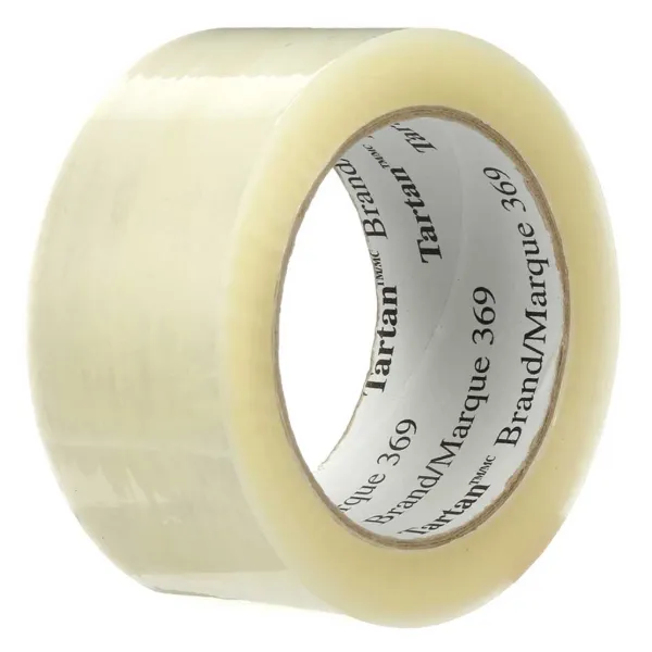 Packaging Tape Polypropylene - Hot Melt Rubber Resin Clear 369 48MMx100M 1.6MIL 36/CS