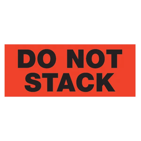 Labels - "Do Not Stack" Black/Neon MPL107 2IN x 5IN 500/RL