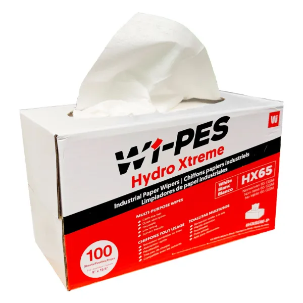 Wipers - Hydro Xtreme White HX65W-P 9IN x 16.5IN 100 SHEETS/BX 9/CS