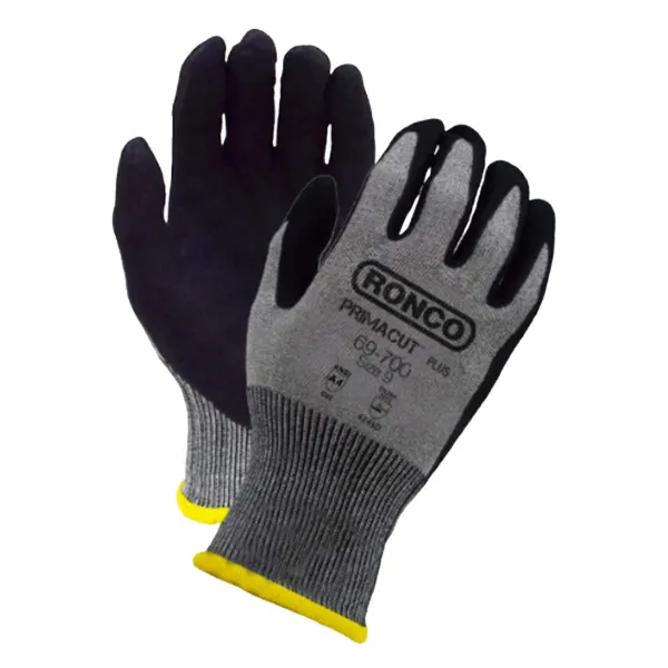 Gloves - Cut Resistant Foam Nitrile Coated PrimaCut™ Black/Grey 69-700 Small Size 7 6PR/PK 48/CS