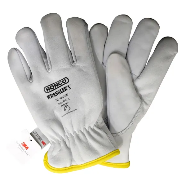 Gloves - Goatskin Leather Unlined Drivers White 72-060W X-Large Size 10 6/PK 72/CS